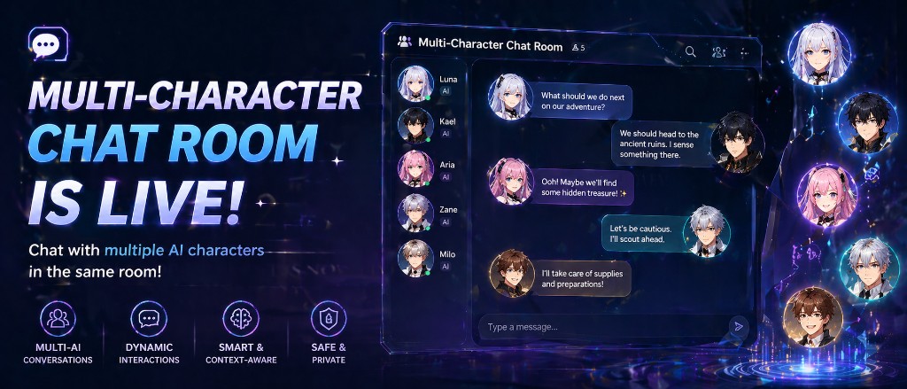 Multi-character chat room is now online.